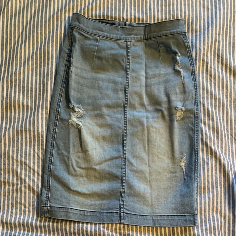 Bebe denim pencil skirt